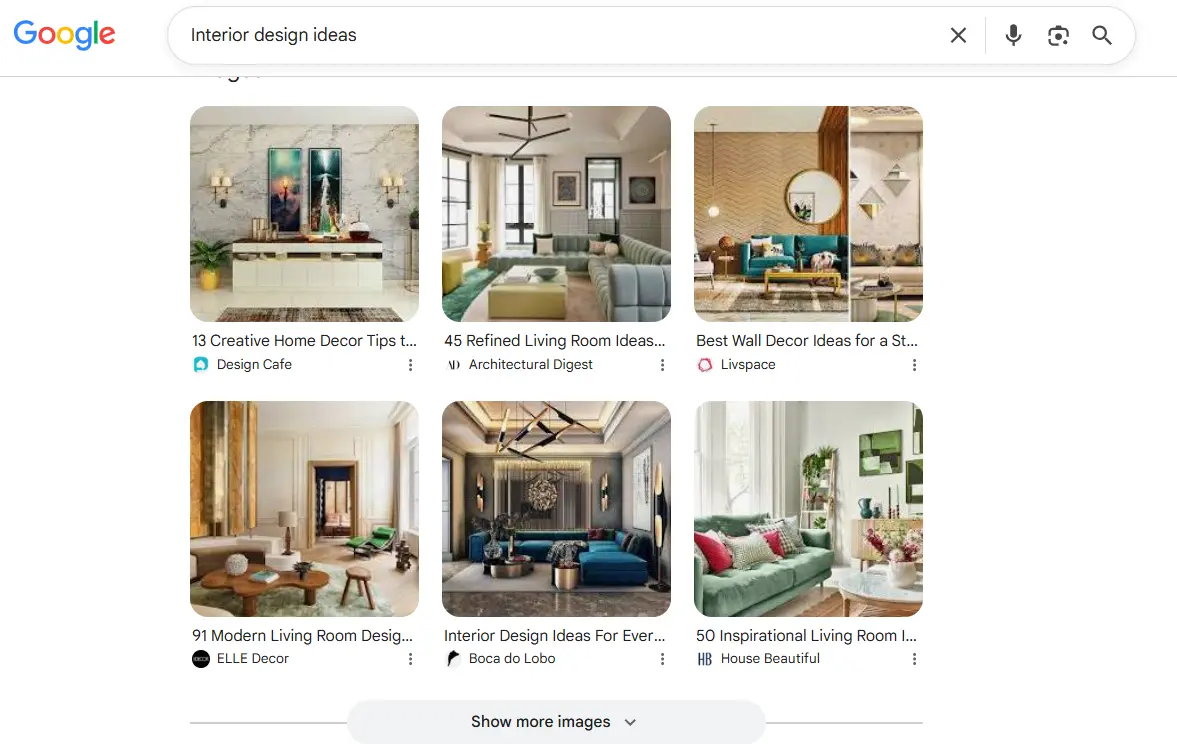 Image snippet SERP